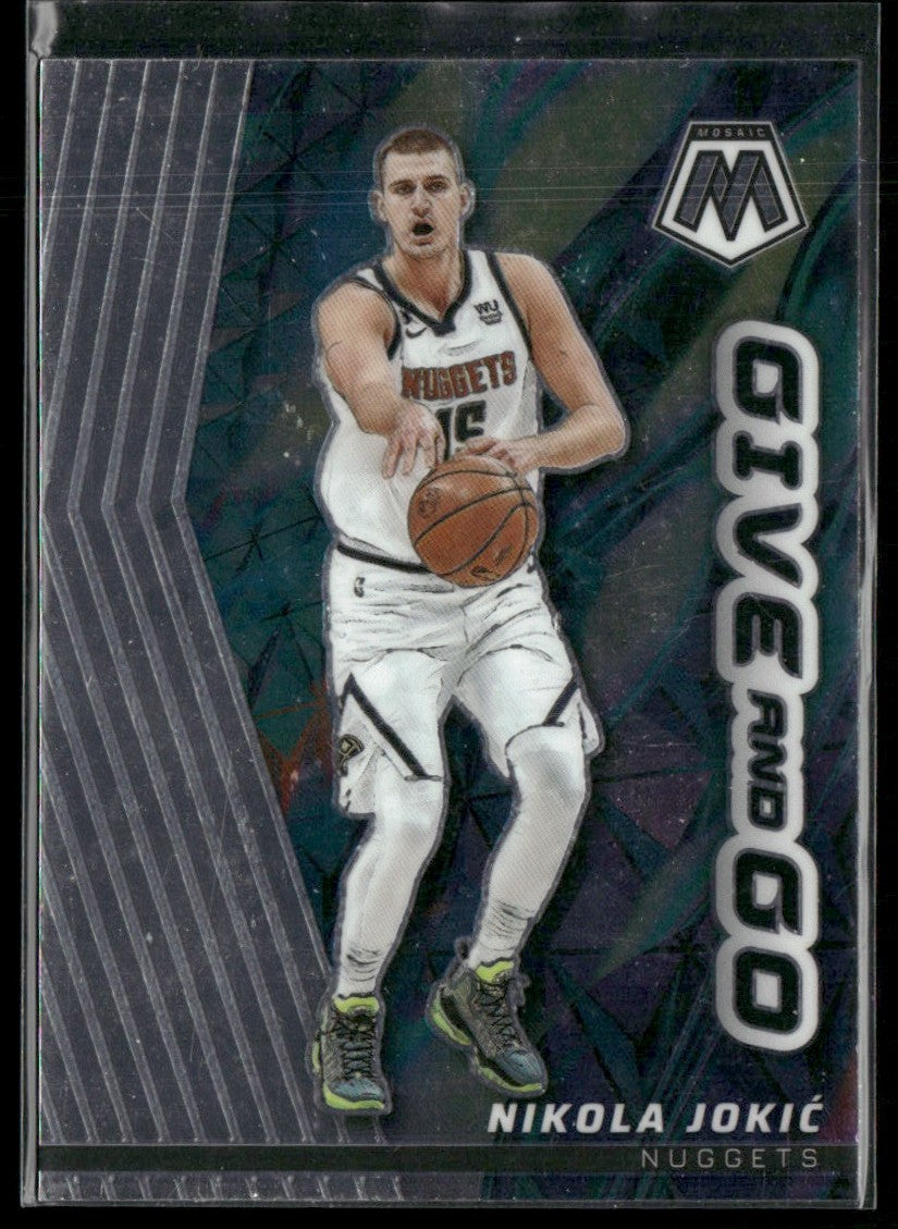 Nikola Jokic 2022 Panini Mosaic Give and Go #15 Denver Nuggets
