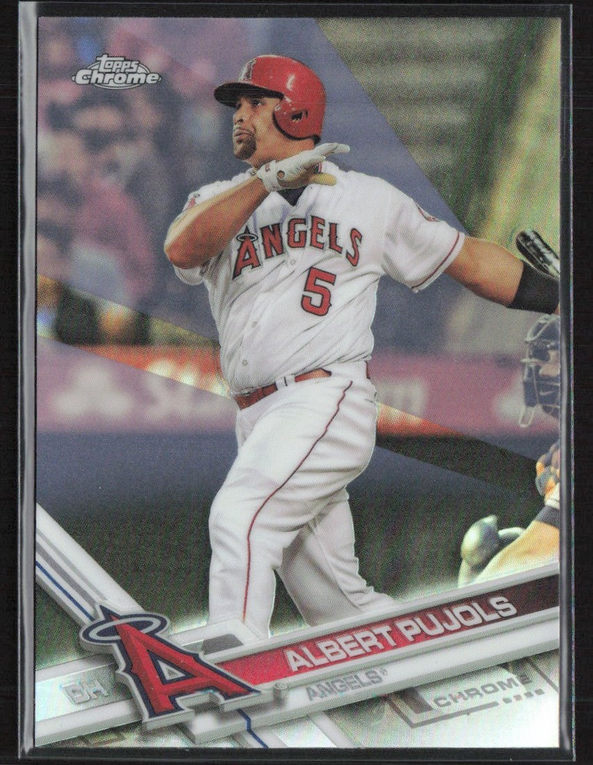 Albert Pujols 2017 Topps Chrome Refractor #65 Los Angeles Angels