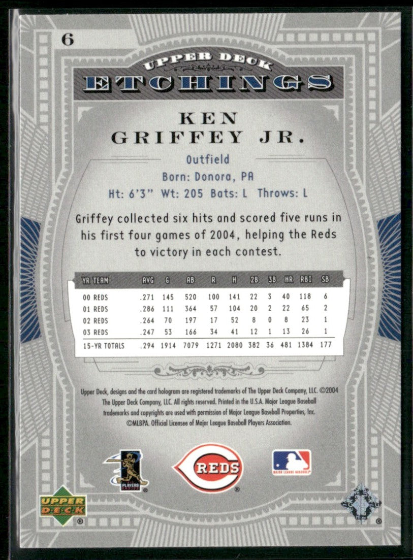 Ken Griffey Jr. 2004 Upper Deck Etchings #6 Cincinnati Reds