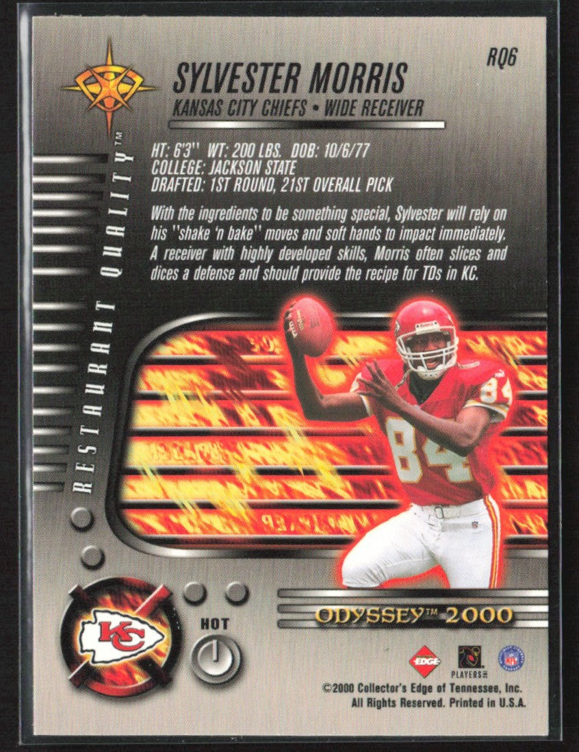 Sylvester Morris 2000 Collector's Edge Odyssey Restaurant Quality RC #RQ6