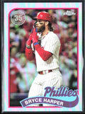 Bryce Harper 2024 Topps Chrome 1989 Design #89CB-10 Philadelphia Phillies