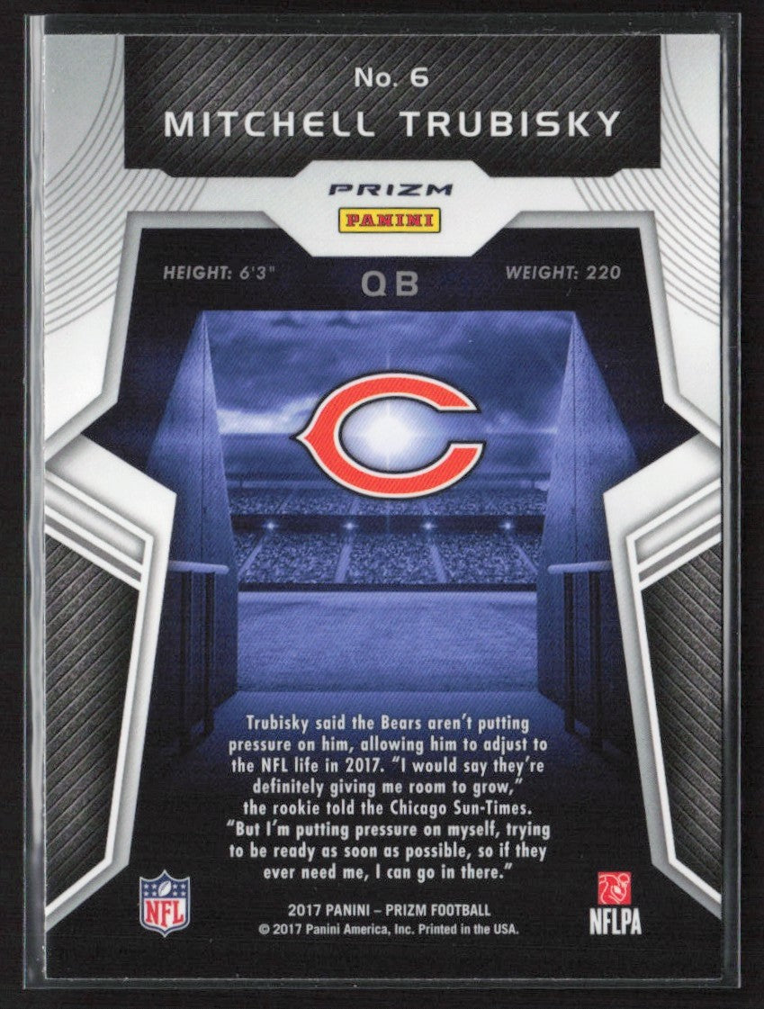 Mitchell Trubisky 2017 Panini Prizm Rookie Introductions Silver #6 Chicago Bears