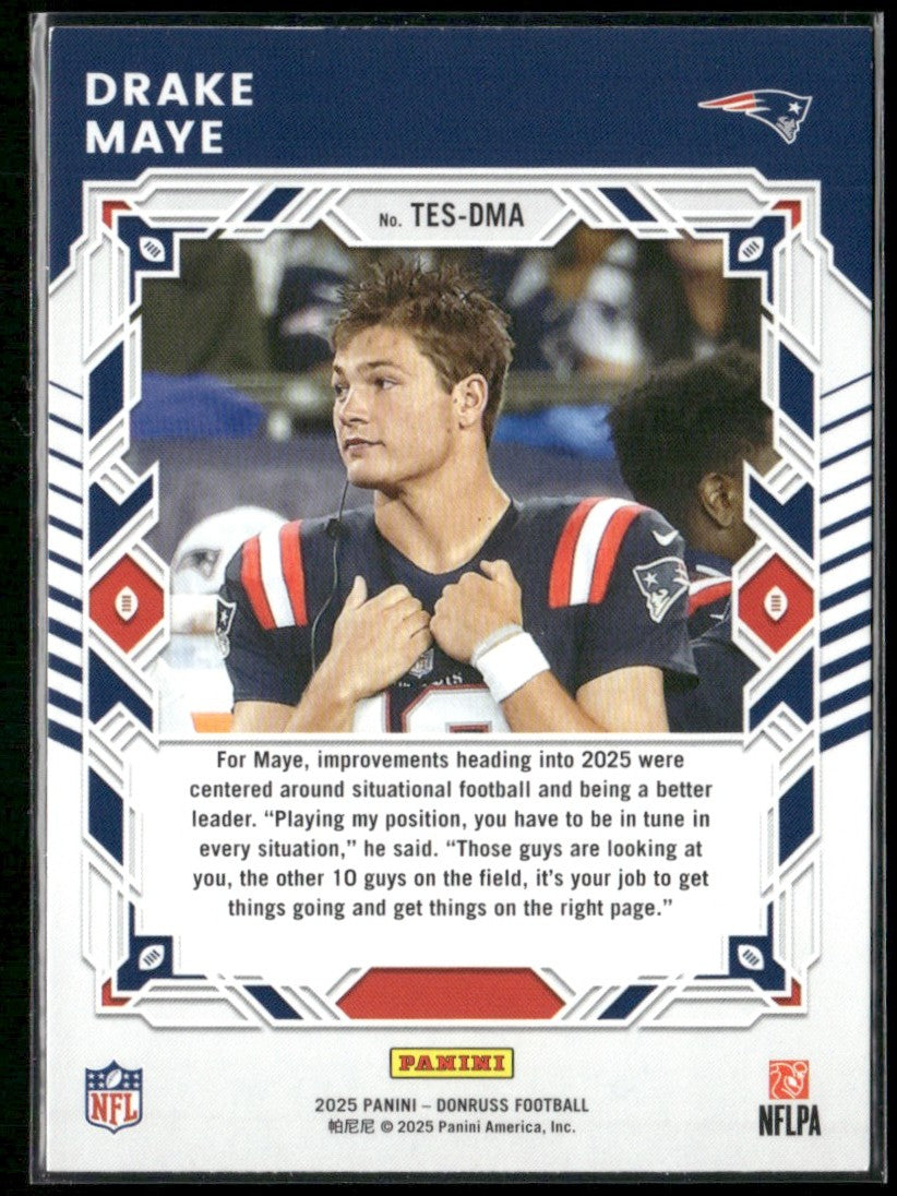 Drake Maye 2025 Donruss Elite Series #TES-DMA New England Patriots