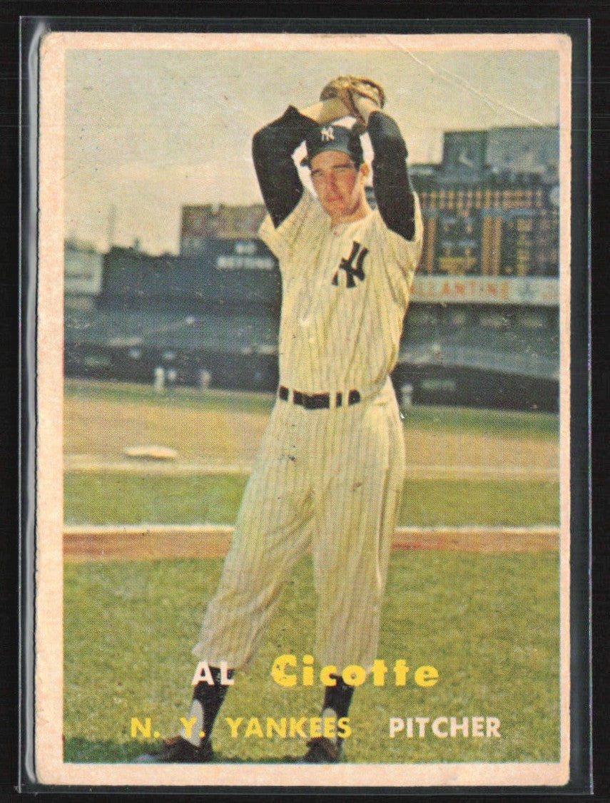 Al Cicotte 1957 Topps RC #398 New York Yankees
