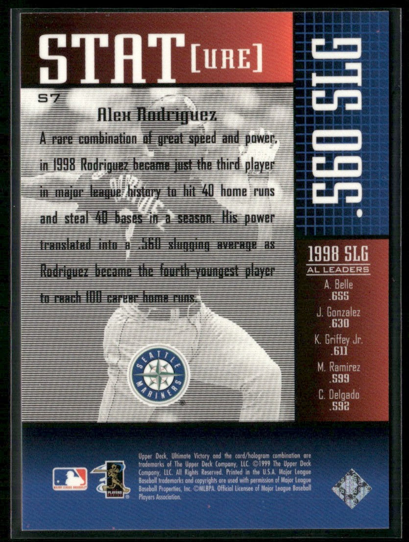 Alex Rodriguez 1999 Ultimate Victory Stature #S7 Seattle Mariners