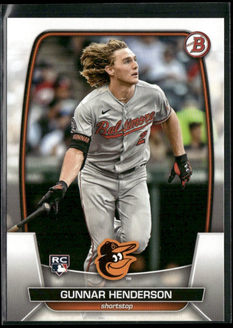 Gunnar Henderson 2023 Bowman RC #65 Baltimore Orioles