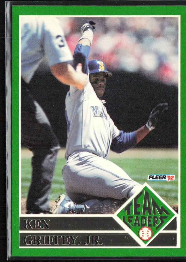 Ken Griffey Jr. 1992 Fleer Team Leaders #15 Seattle Mariners