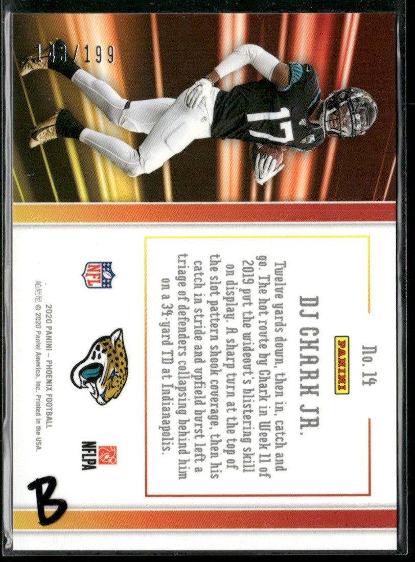 DJ Chark Jr. 2020 Panini Phoenix Hot Routes Pink /199 #14 Jacksonville Jaguars