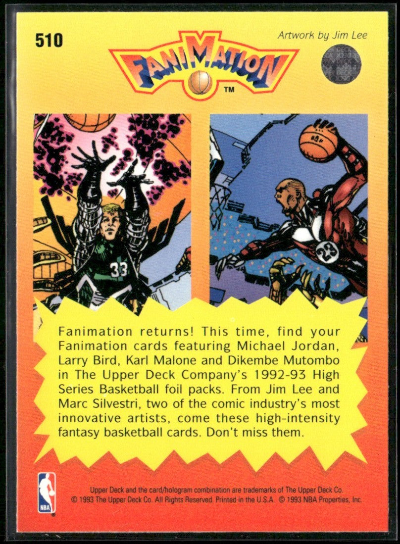 Larry Bird/Michael Jordan 1992 Upper Deck Fanimation #510
