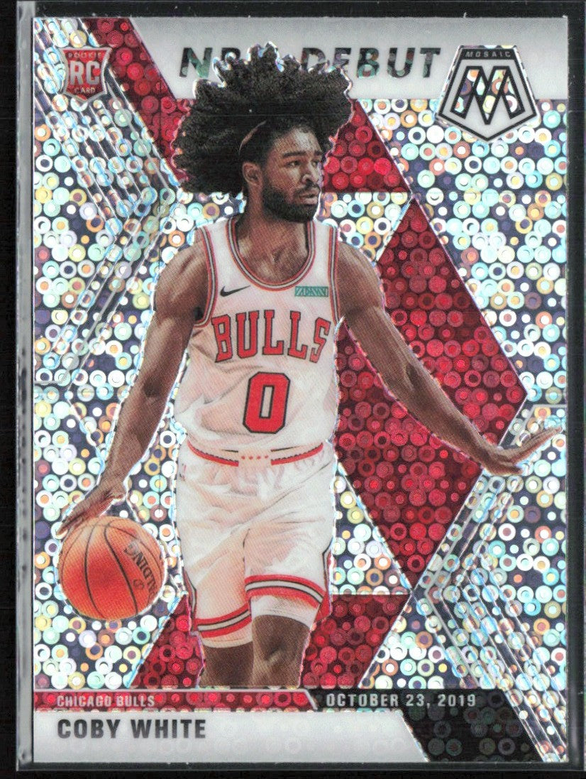 Coby White 2019 Panini Mosaic Fast Break RC #264 Chicago Bulls