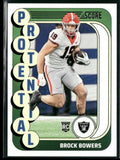 Brock Bowers 2024 Panini Score Protential RC #19 Las Vegas Raiders