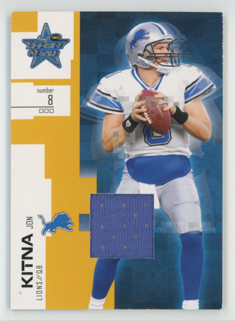 Jon Kitna 2007 Leaf Rookies & Stars Gold Jersey #17 Detroit Lions