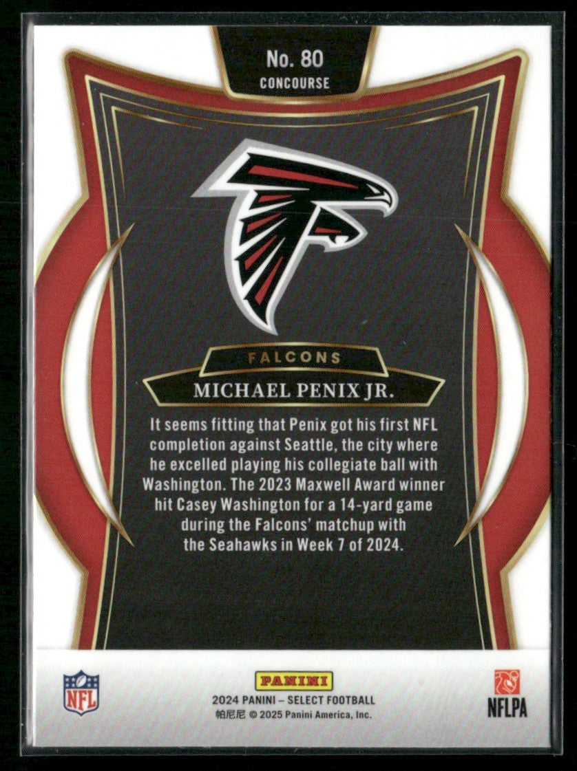 Michael Penix Jr. 2024 Panini Select Concourse RC #80 Atlanta Falcons