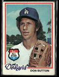 Don Sutton 1978 Topps #310 Los Angeles Dodgers