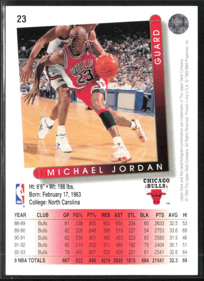Michael Jordan 1993 Upper Deck #23 Chicago Bulls