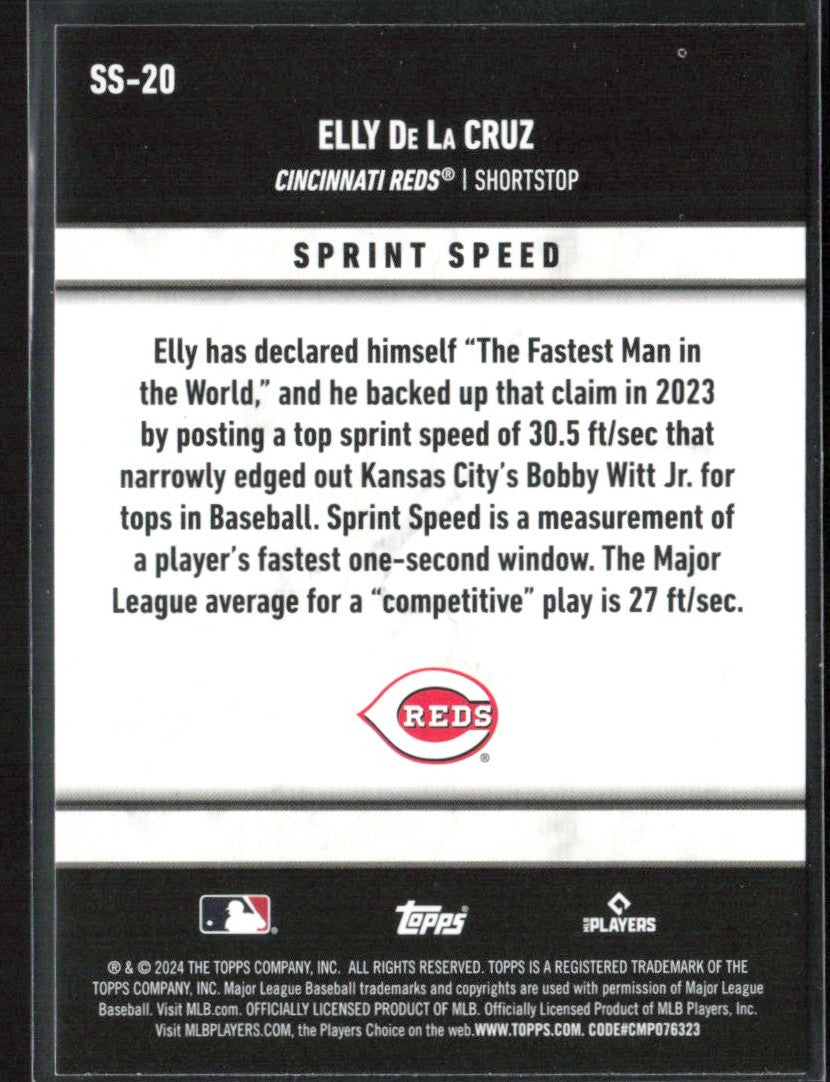 Elly De La Cruz 2024 Topps Significant Statistics RC #SS-20 Cincinnati Reds