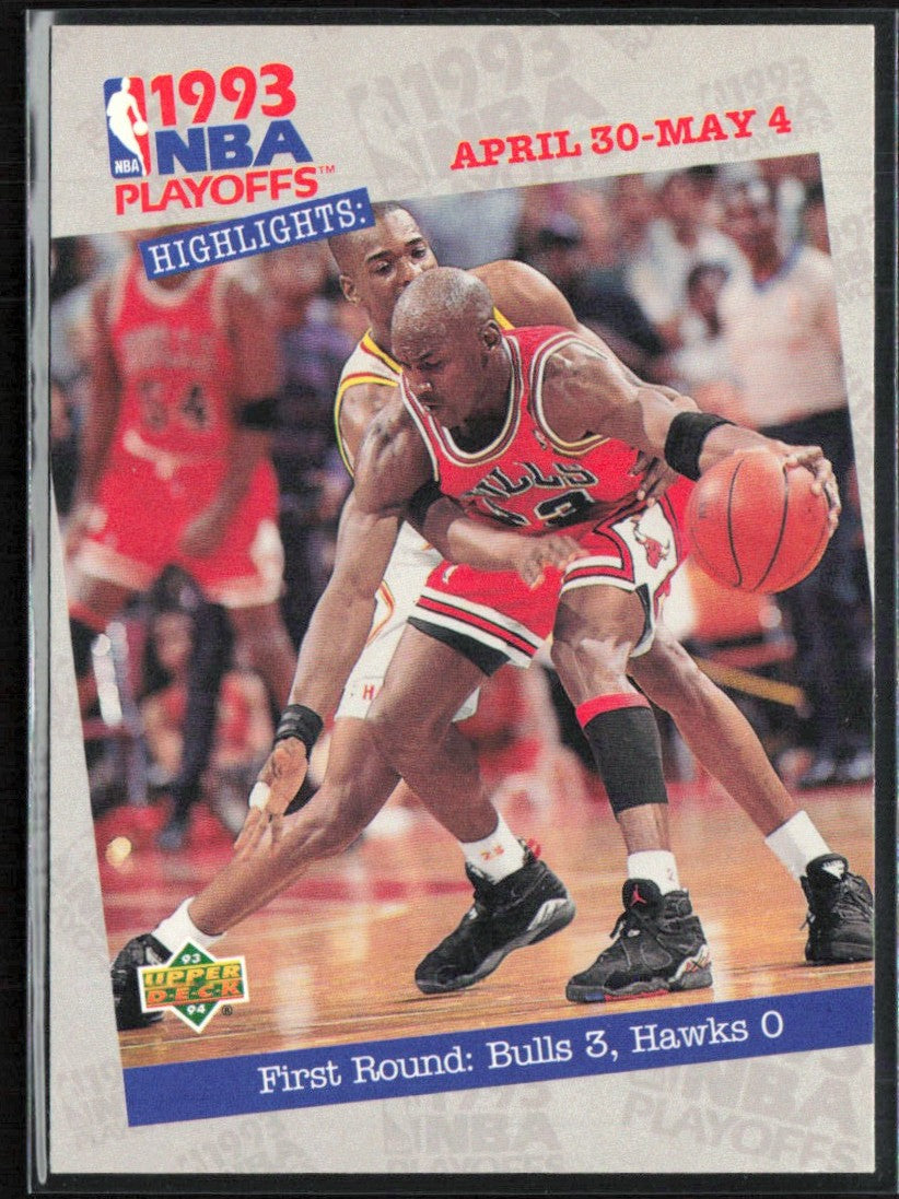 Michael Jordan 1993 Upper Deck NBA Playoffs #180 Chicago Bulls