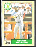 Reggie Jackson 1987 Topps Traded #52T Oakland Athletics