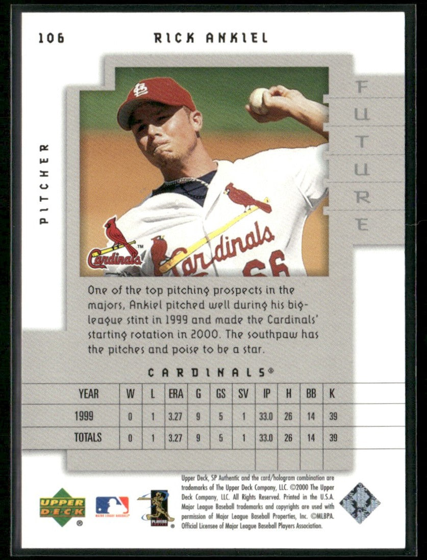 Rick Ankiel 2000 SP Authentic Furure Watch RC /2500 #106 St. Louis Cardinals