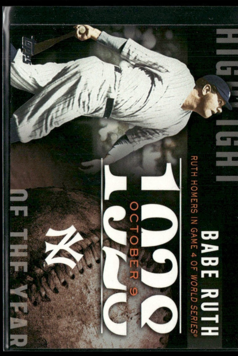 Babe Ruth 2015 Topps Highlight of the Year #H-2 New York Yankees