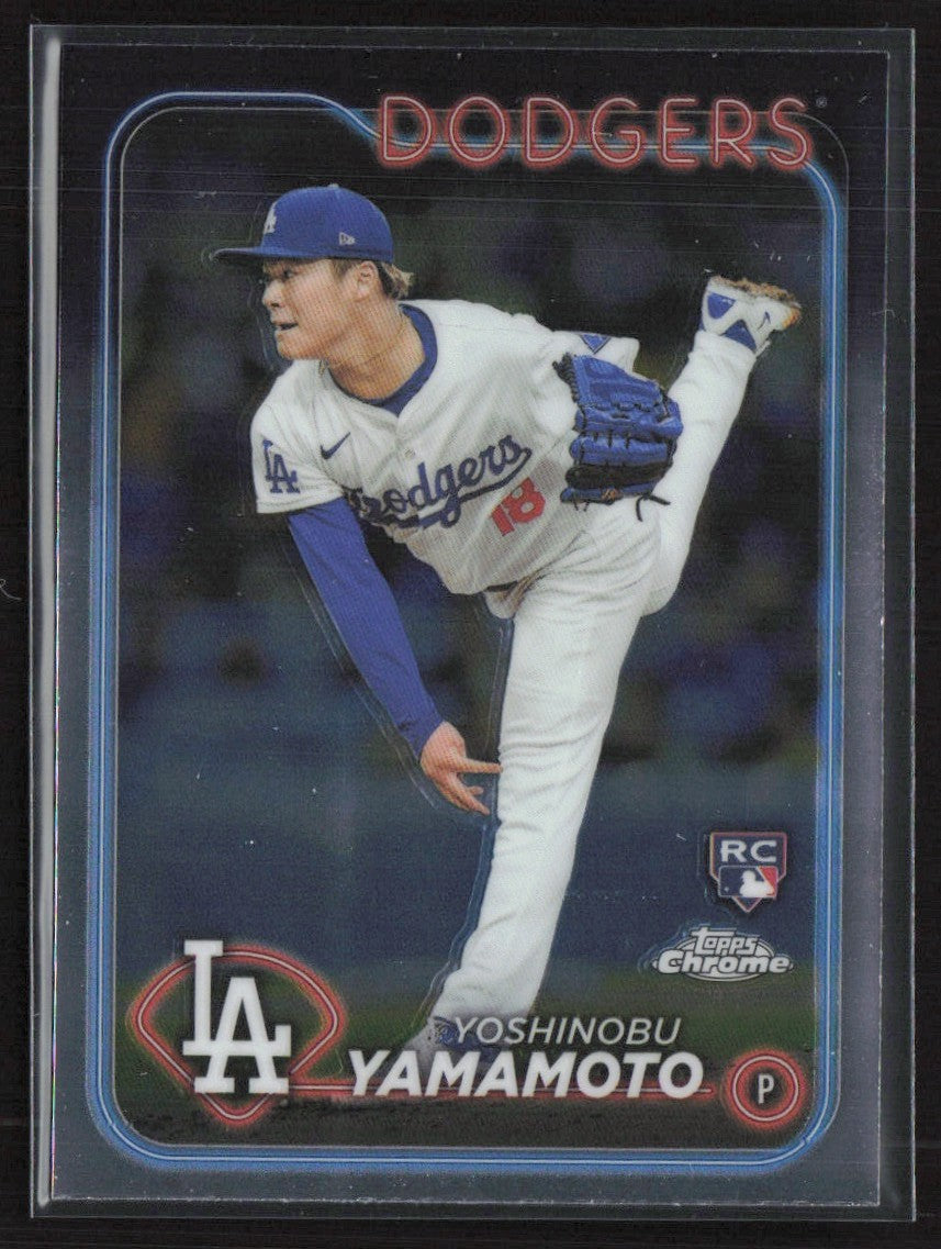 Yoshinobu Yamamoto 2024 Topps Chrome RC #18 Los Angeles Dodgers