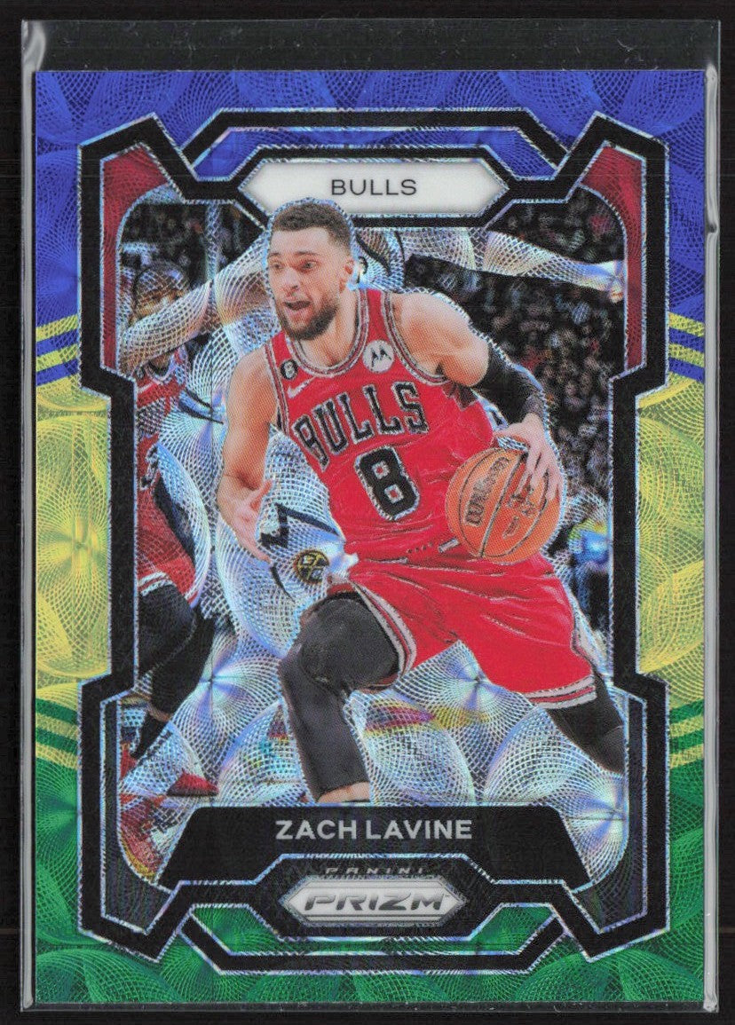 Zach LaVine 2023 Panini Prizm Choice Blue Yellow & Green #72 Chicago Bulls