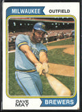 Dave May 1974 Topps #12 Milwaukee Brewers