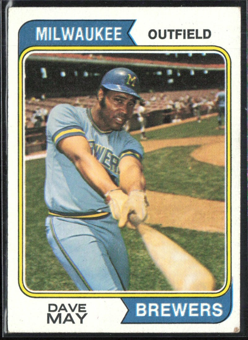 Dave May 1974 Topps #12 Milwaukee Brewers