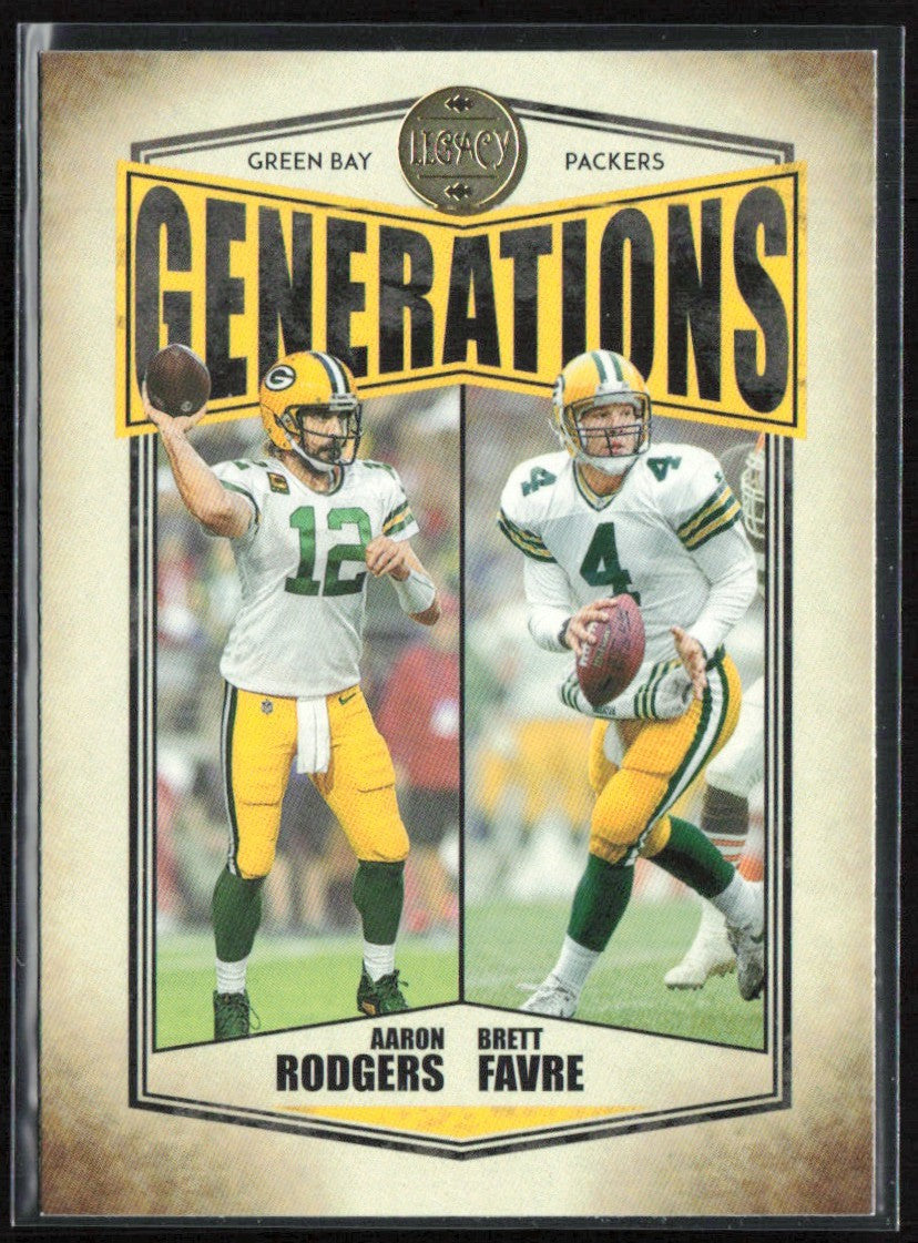 Rodgers / Favre 2022 Panini Legacy Generations #G-3 Green Bay Packers