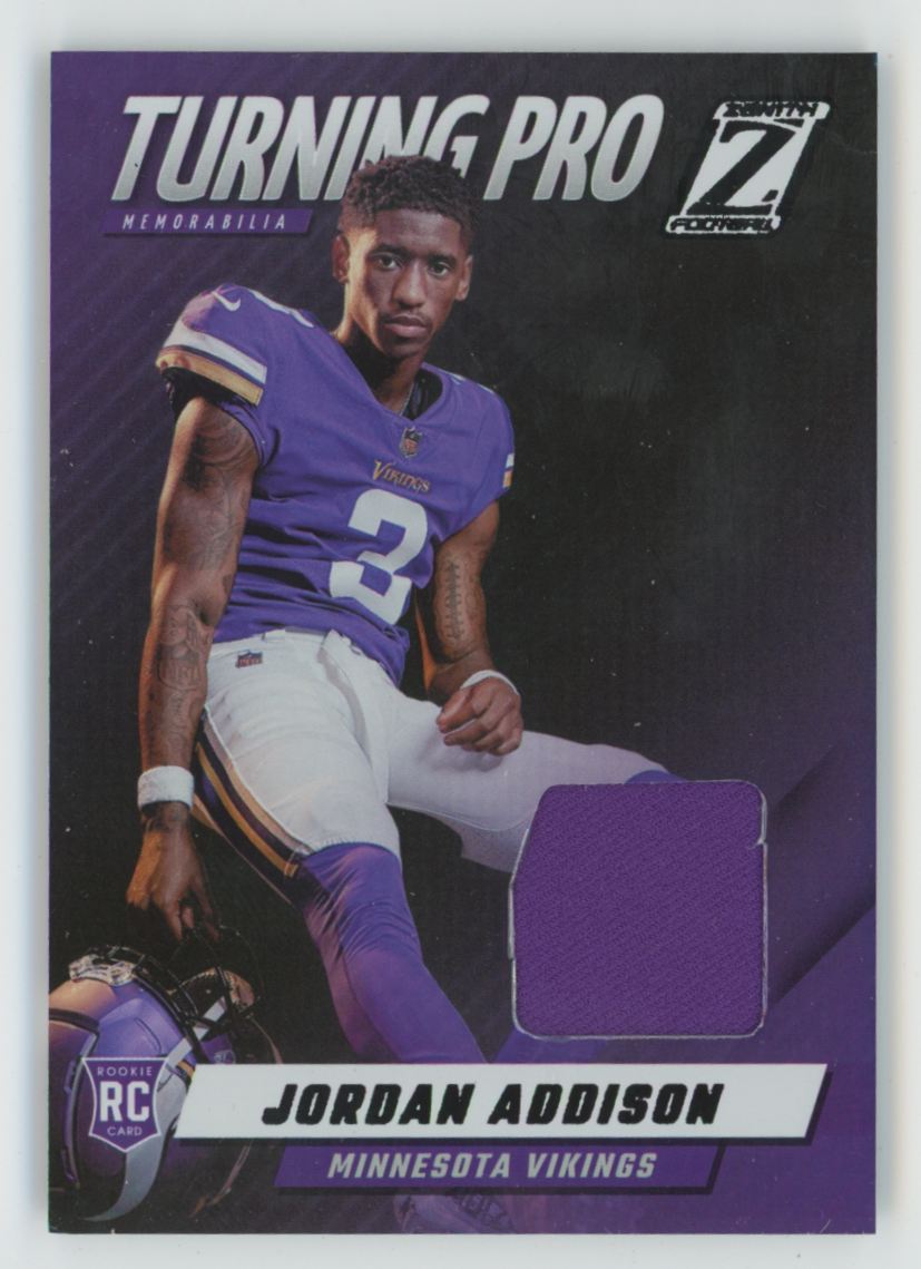 Jordan Addison 2023 Panini Zenith Turning Pro RC Jersey #TPM-JAN