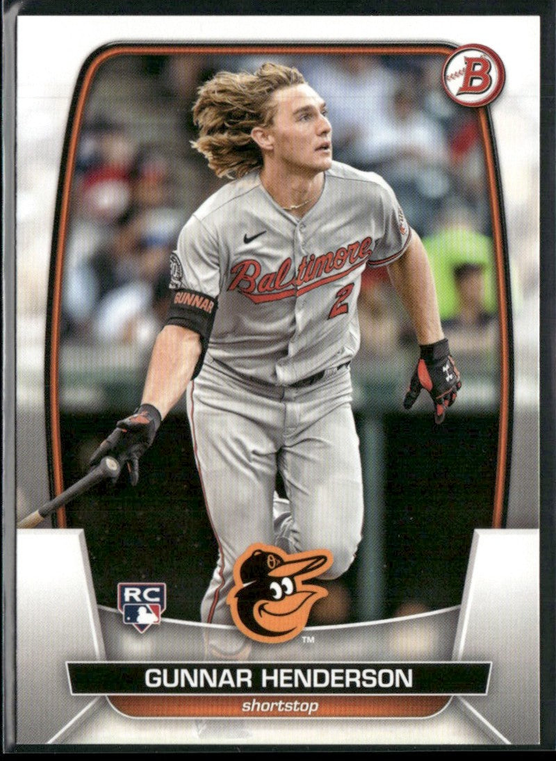 Gunnar Henderson 2023 Bowman RC #65 Baltimore Orioles