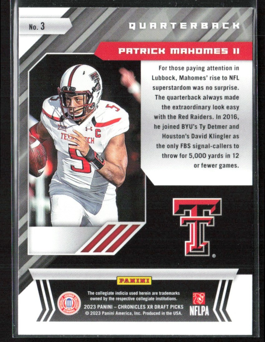 Patrick Mahomes II 2023 Panini Chronicles XR Draft Picks #3