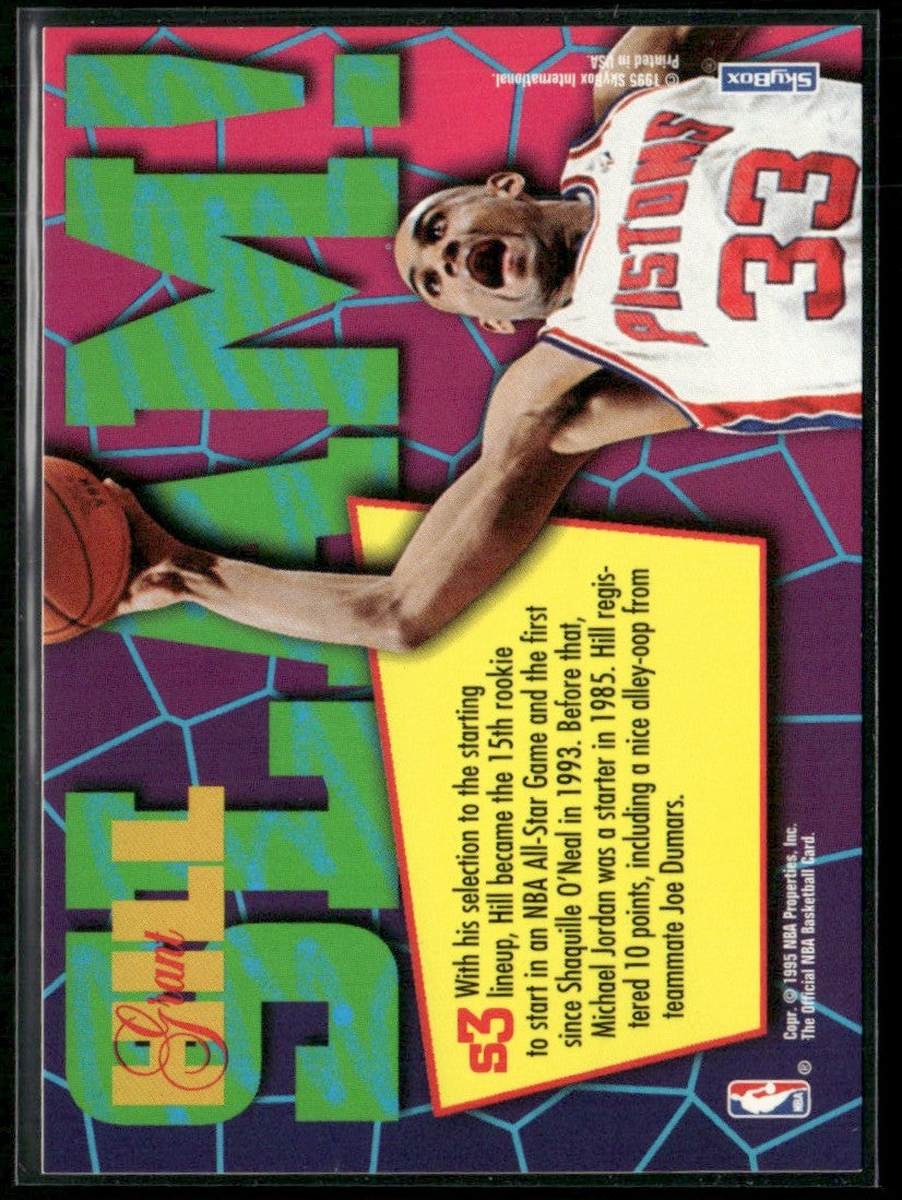 Grant Hill 1995 NBA Hoops Slam! #S3 Detroit Pistons