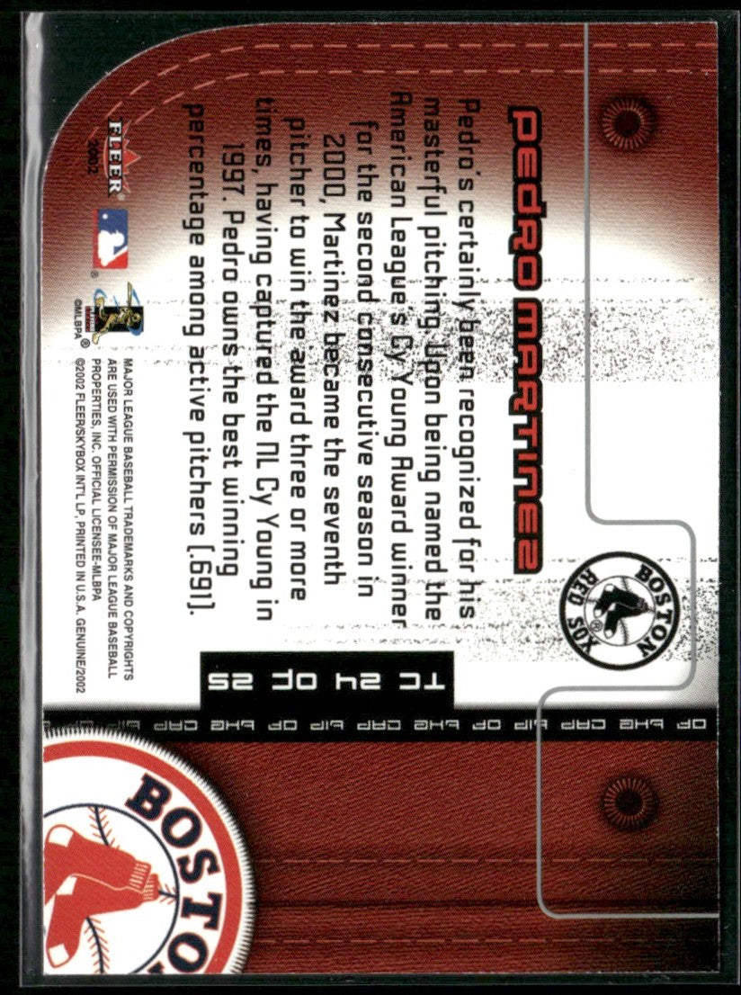 Pedro Martinez 2002 Fleer Genuine Tip of the Cap #TC24 Boston Red Sox
