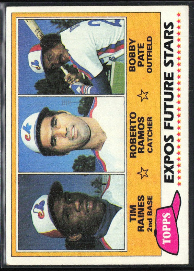 Tim Raines Ramos Pate 1981 Topps RC #479 Montreal Expos