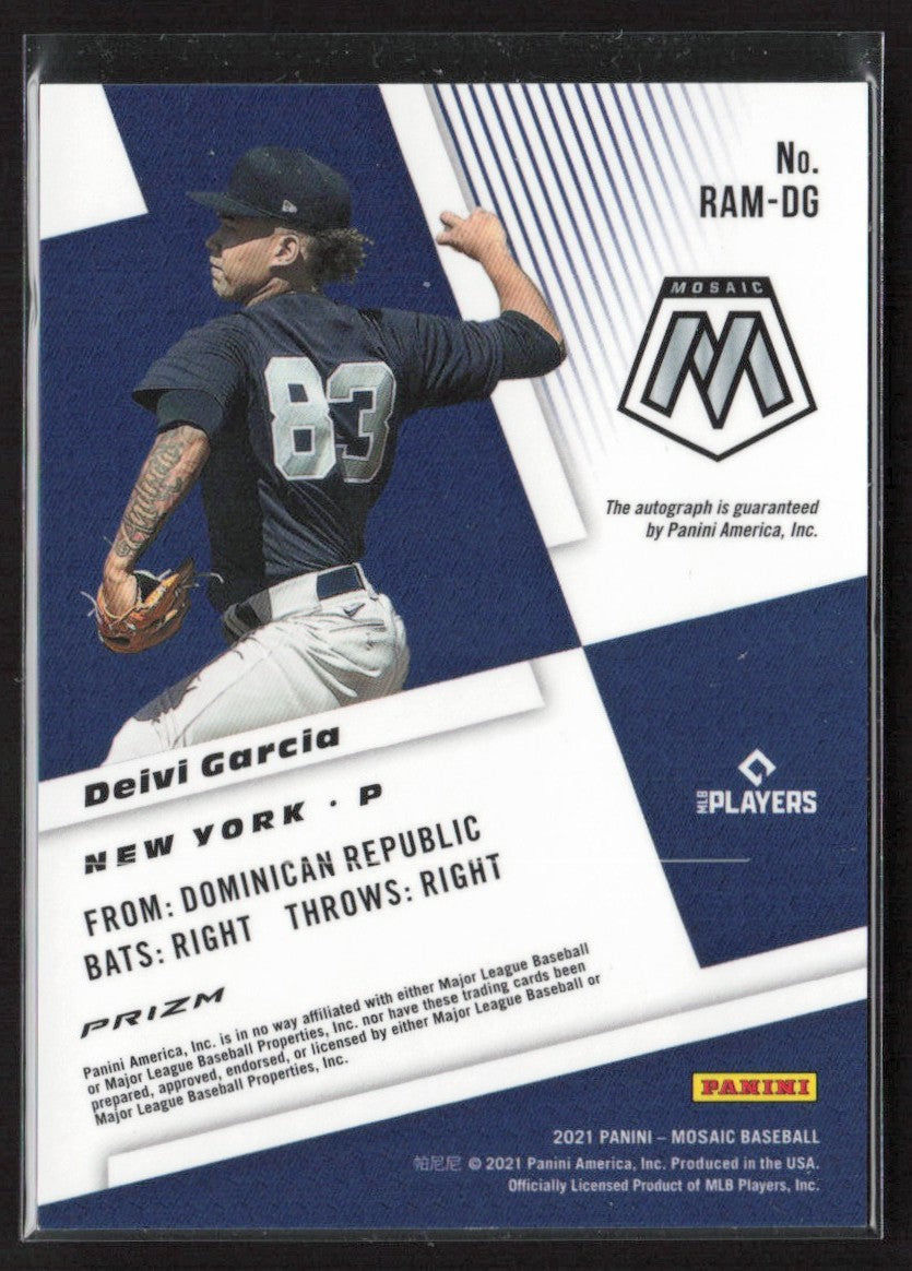Deivi Garcia 2021 Panini Mosaic RC AUTO #RAM-DG New York Yankees