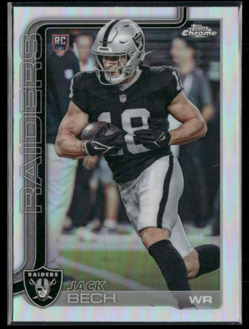 Jack Bech 2025 Topps Chrome Refractor RC #388 Las Vegas Raiders