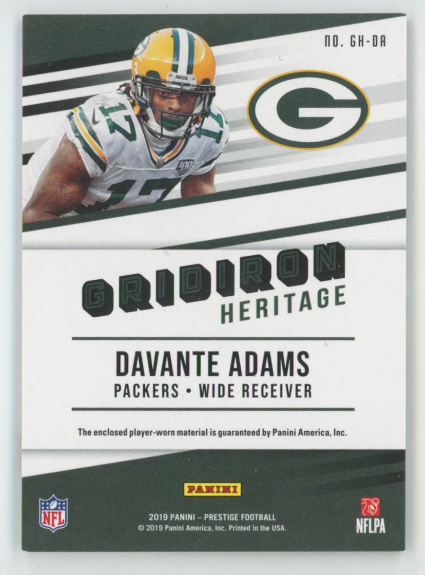 Davante Adams 2019 Panini Prestige Gridiron Heritage Jersey #GH-DA