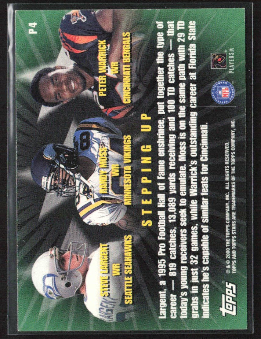 Steve Largent/Randy Moss/Peter Warrick 2000 Topps Stars Progression #P4