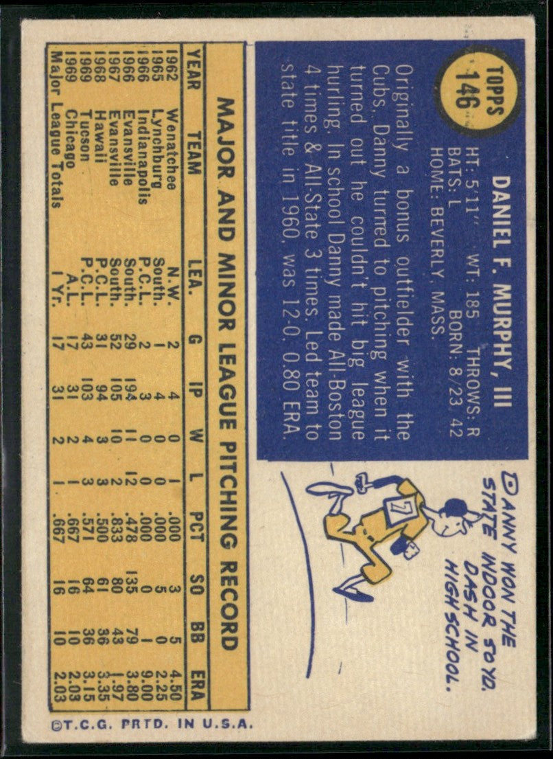 Danny Murphy 1970 Topps #146 Chicago White Sox