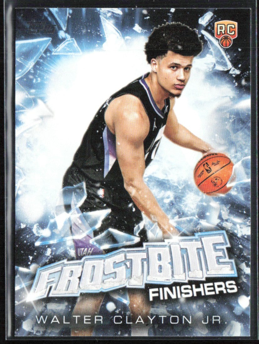 Walter Clayton Jr. 2025 Topps Holiday Frostbite Finishers RC #FF-WC Utah Jazz