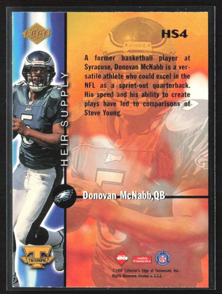 Donovan McNabb 1999 Collector's Edge Triumph Heir Supply RC #HS4