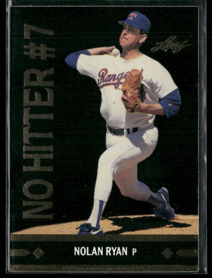 Nolan Ryan 1991 Leaf Gold Rookies No Hitter #7 RC #BC25 Texas Rangers