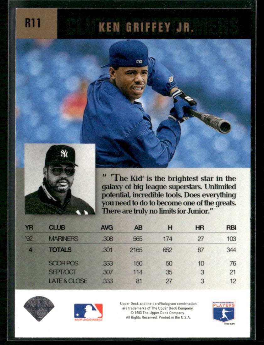 Ken Griffey Jr. 1993 Upper Deck Reggie Jackson's Clutch Performers #R11