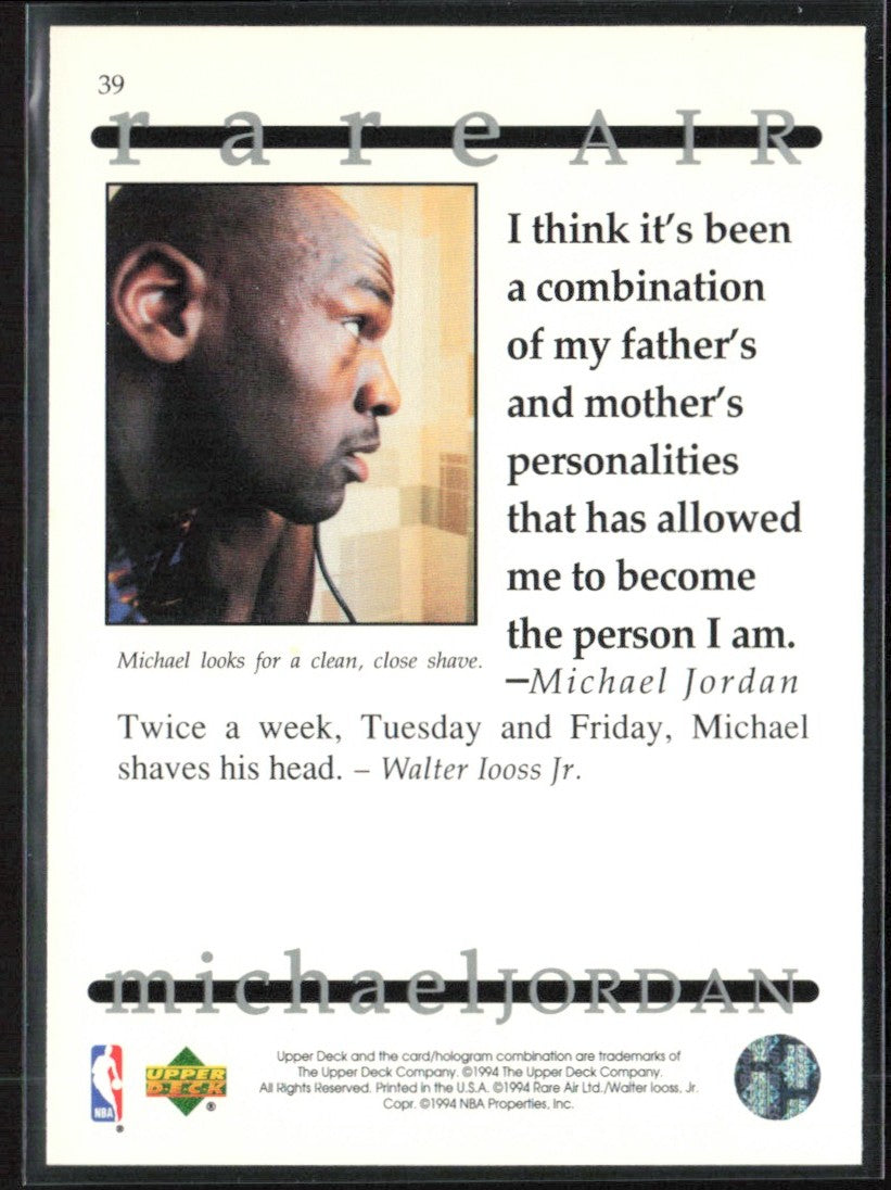 Michael Jordan 1994 Upper Deck Rare Air #39 Chicago Bulls