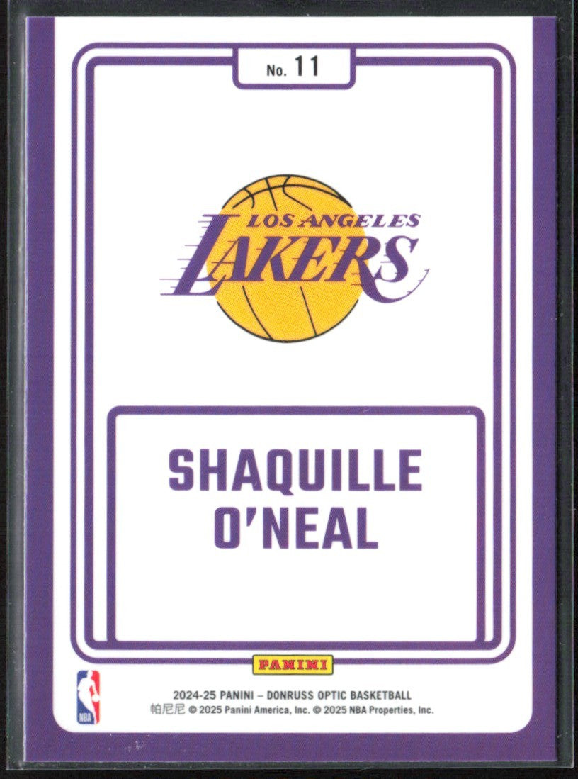 Shaquille O'Neal 2024 Donruss Optic Winner Stays #11 Los Angeles Lakers
