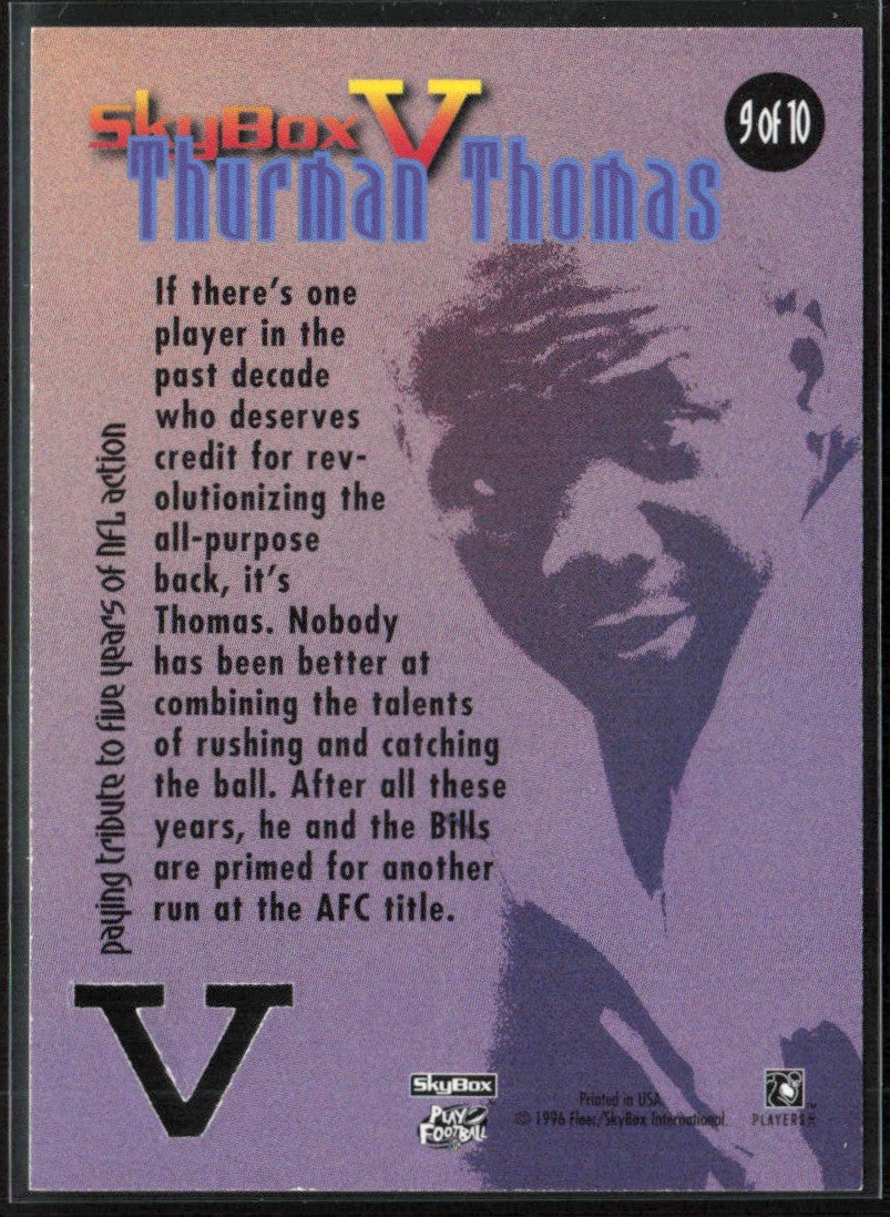 Thurman Thomas 1996 SkyBox Premium V #9 Buffalo Bills