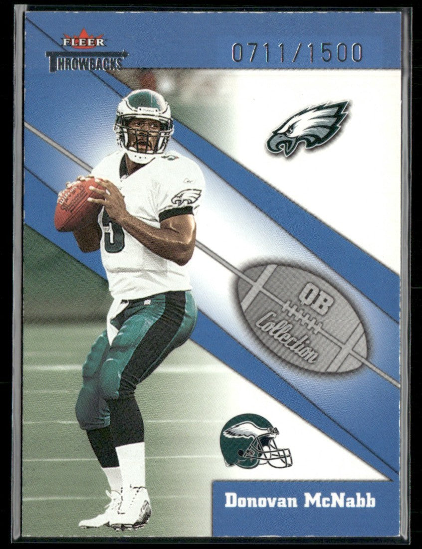 Donovan McNabb 2002 Fleer Throwbacks QB Collection /1500 #1 Philadelphia Eagles