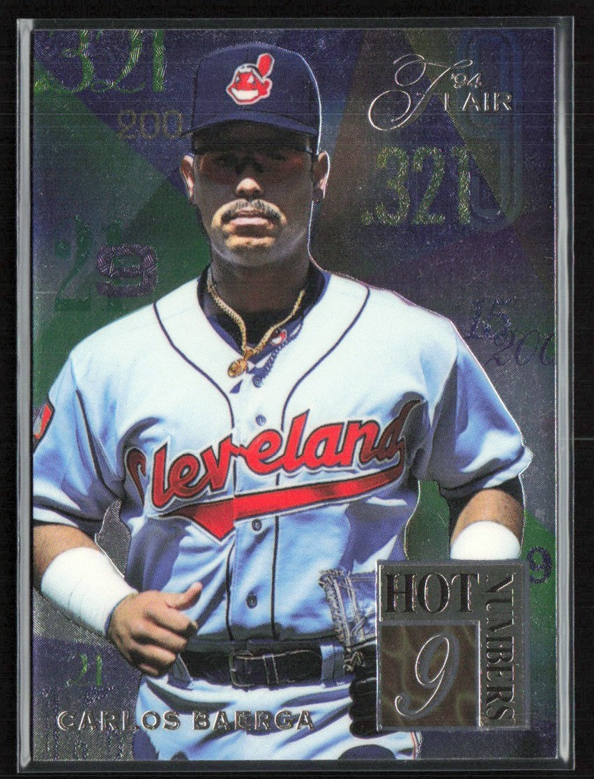 Carlos Baerga 1994 Flair Hot Numbers #2 Cleveland Indians