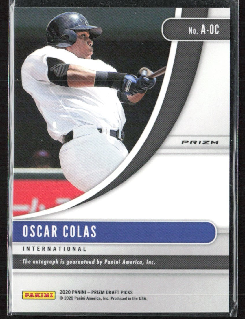 Oscar Colas 2020 Panini Prizm Draft Picks Silver AUTO #A-OC Chicago White Sox